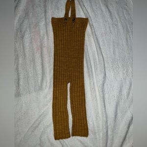 Misha and Puff longies runs generously color is Marigold